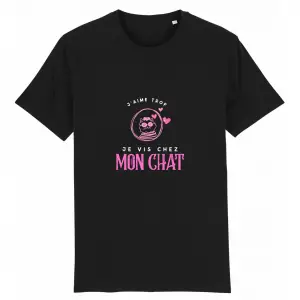 T shirt femme - je vis chez mon chat